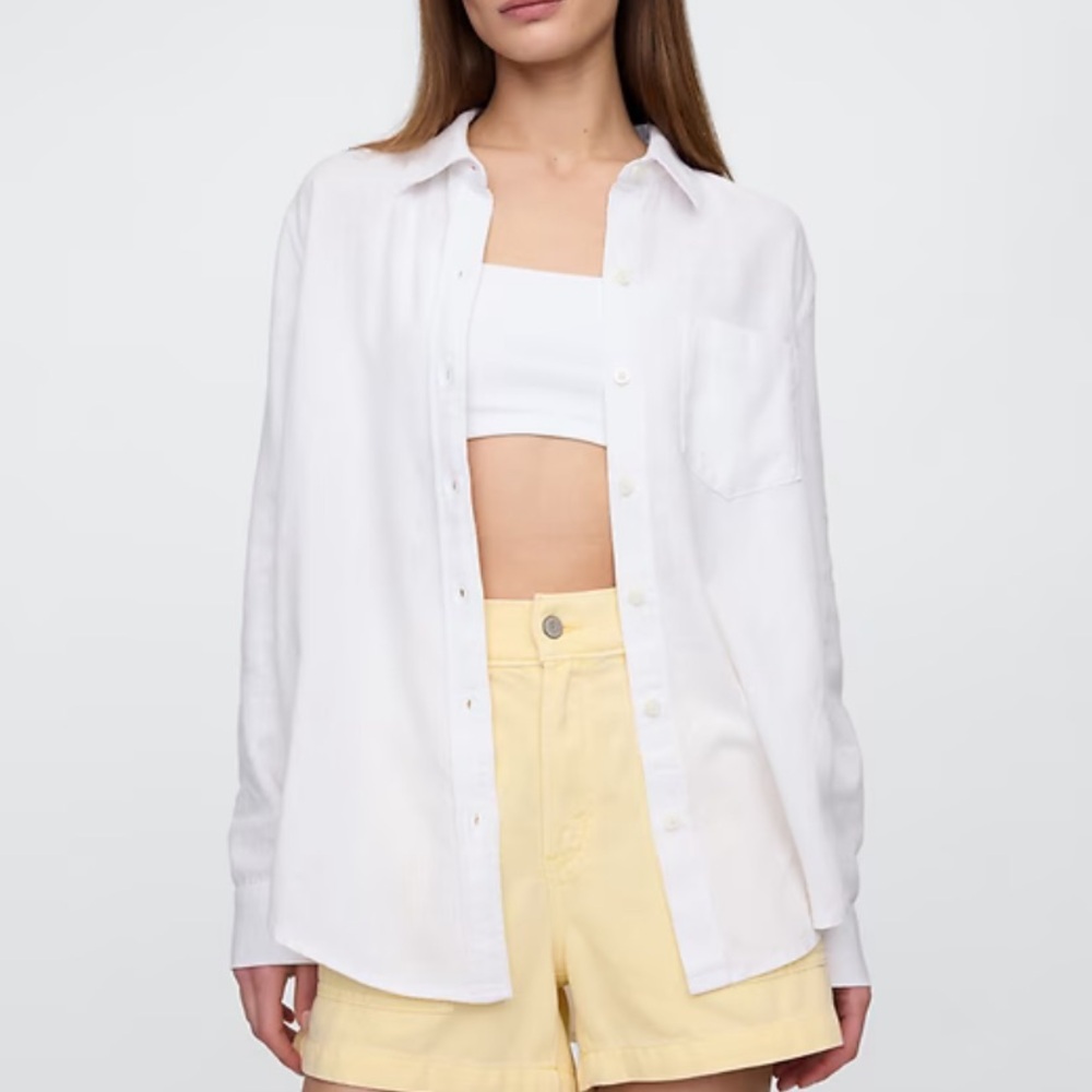 GAP White Linen blend shirt